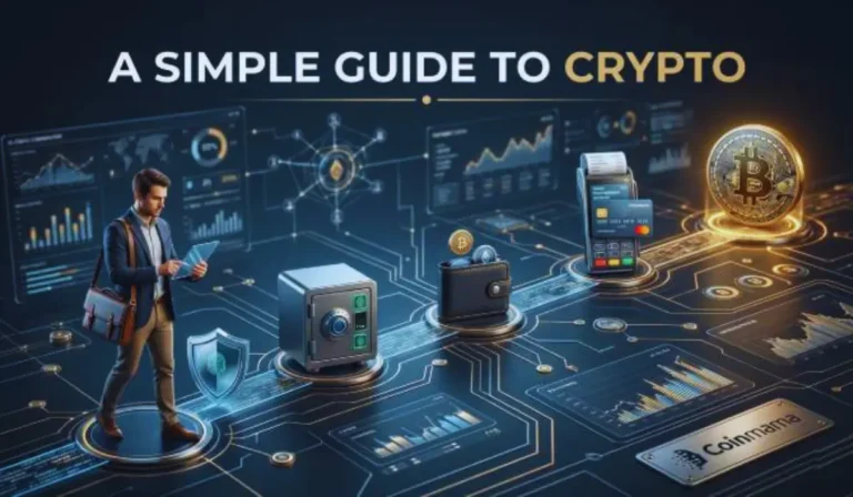 Persona analizando gráficos de criptomonedas en una computadora mientras aprende conceptos básicos sobre inversión y seguridad en activos digitale